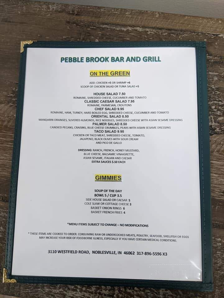 Pebble Brook Grill - Noblesville, IN