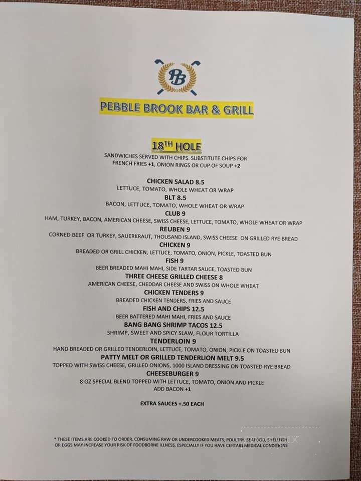 Pebble Brook Grill - Noblesville, IN