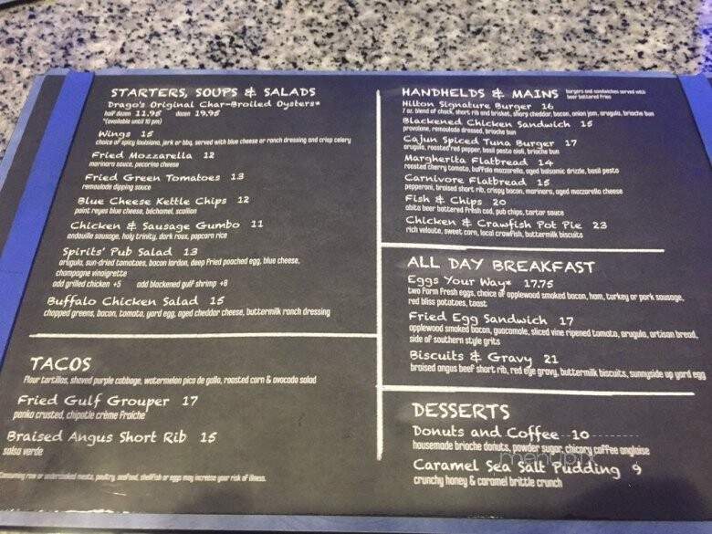 Spirits' Bar & Lounge - New Orleans, LA menu_pic