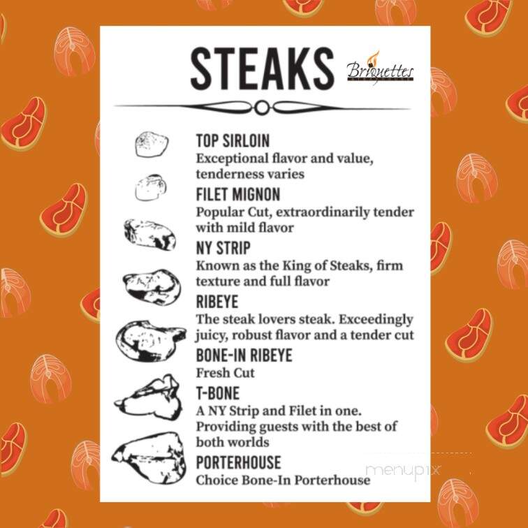 Briquettes Steakhouse - Mobile, AL menu_pic