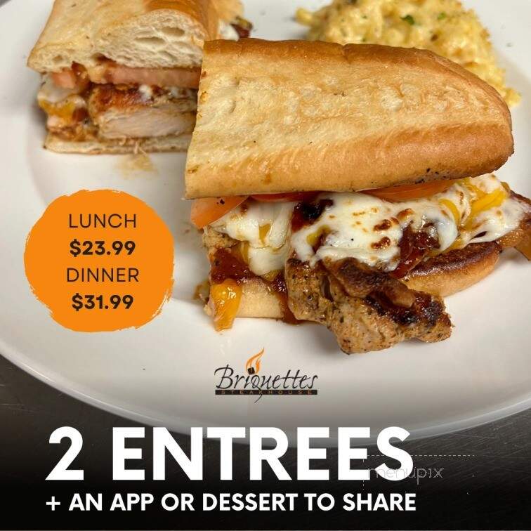 Briquettes Steakhouse - Mobile, AL menu_pic