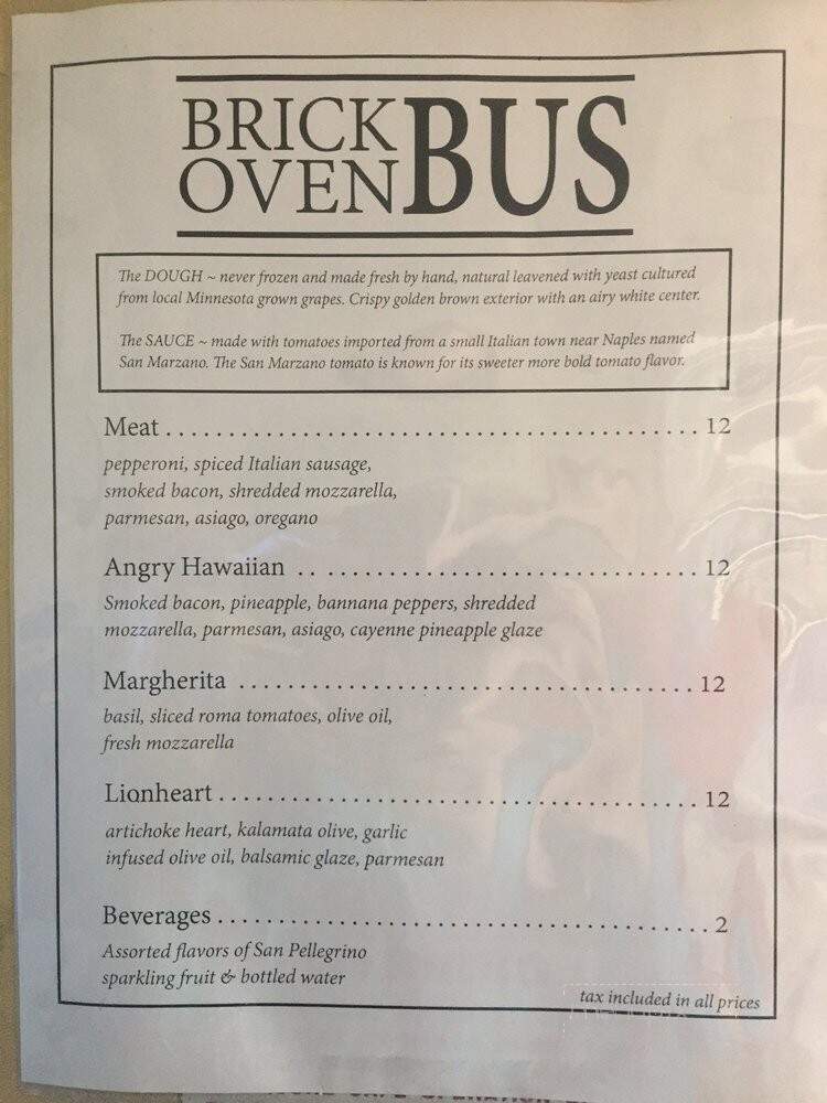 Giesenbrau Bier Co - New Prague, MN menu_pic