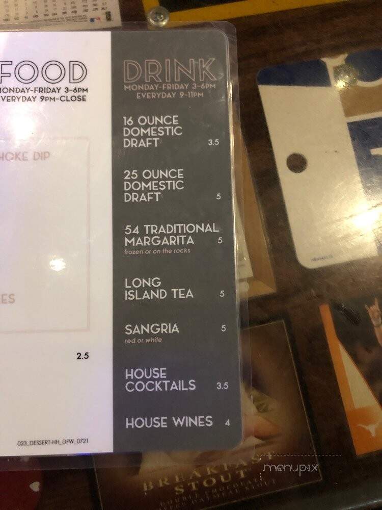 54th Street - Lewisville, TX menu_pic