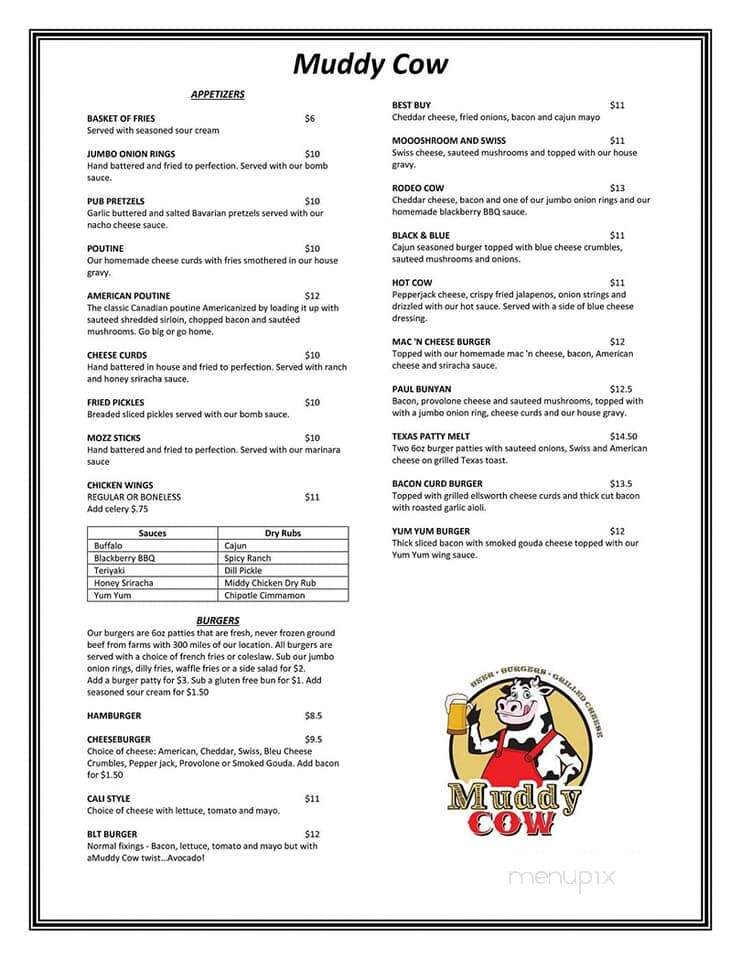 Muddy Cow - Cottage Grove, MN menu_pic