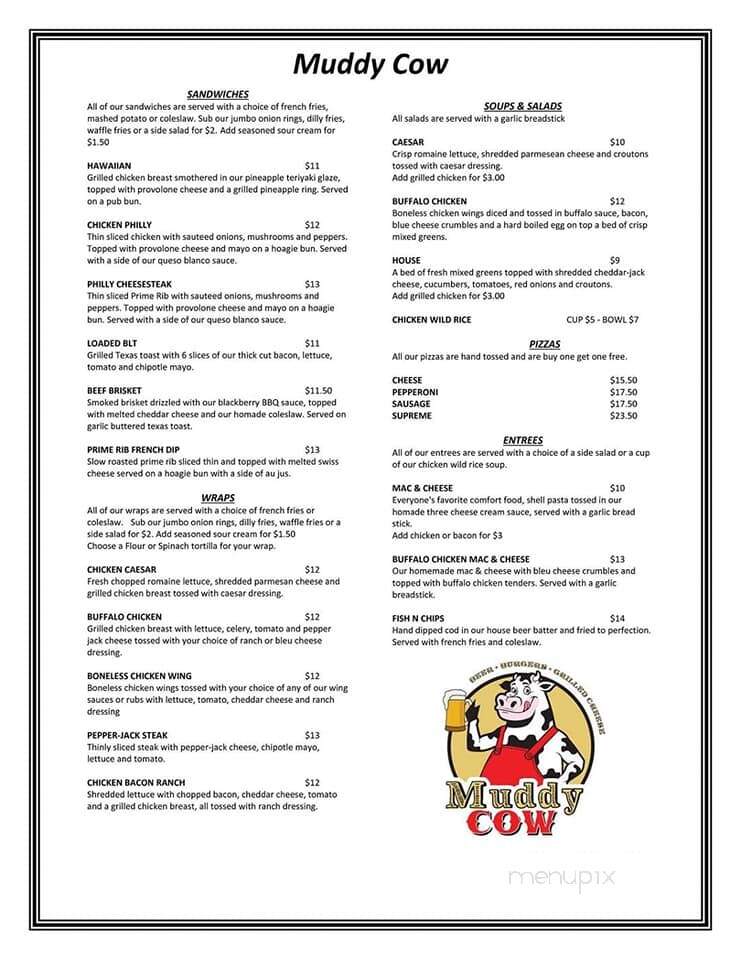 Muddy Cow - Cottage Grove, MN menu_pic