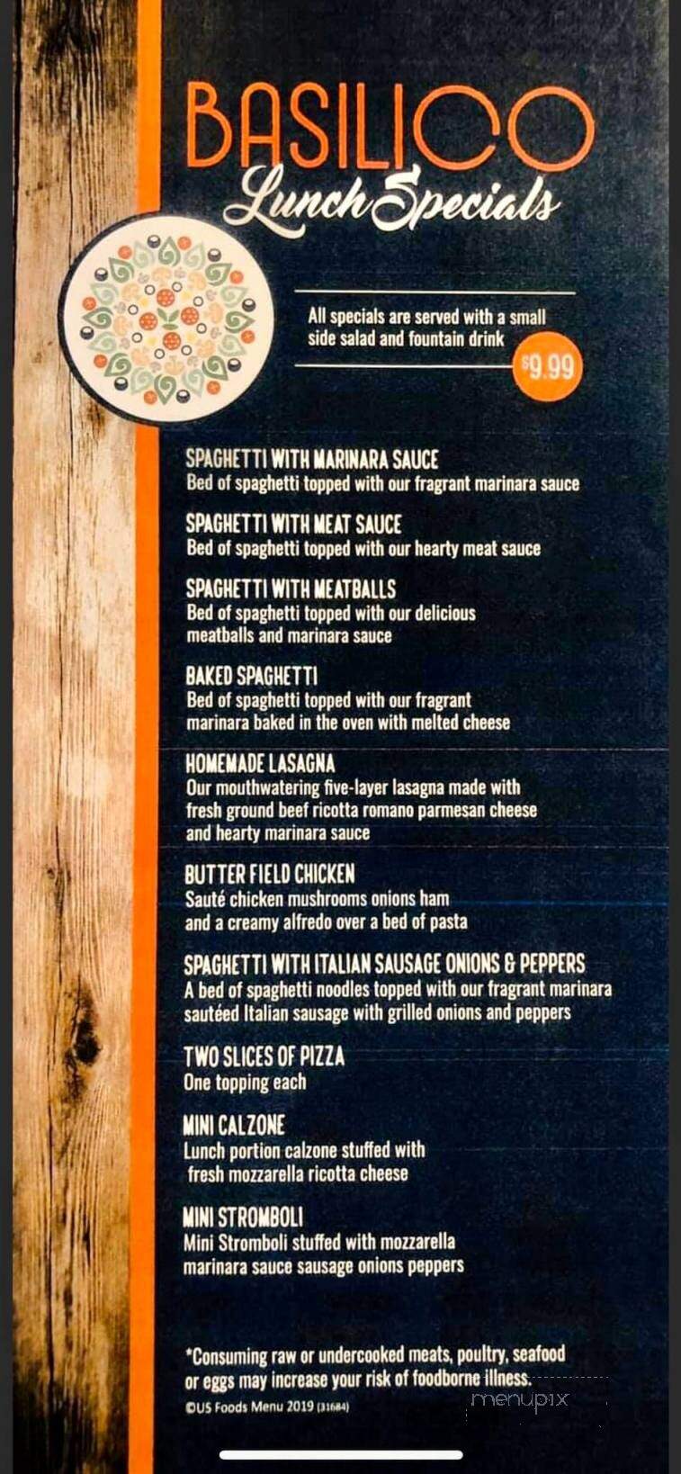 Basilico Greenville - Greenville, SC menu_pic