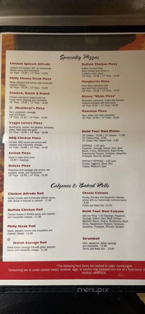 The Red Tomato - Sevierville, TN menu_pic