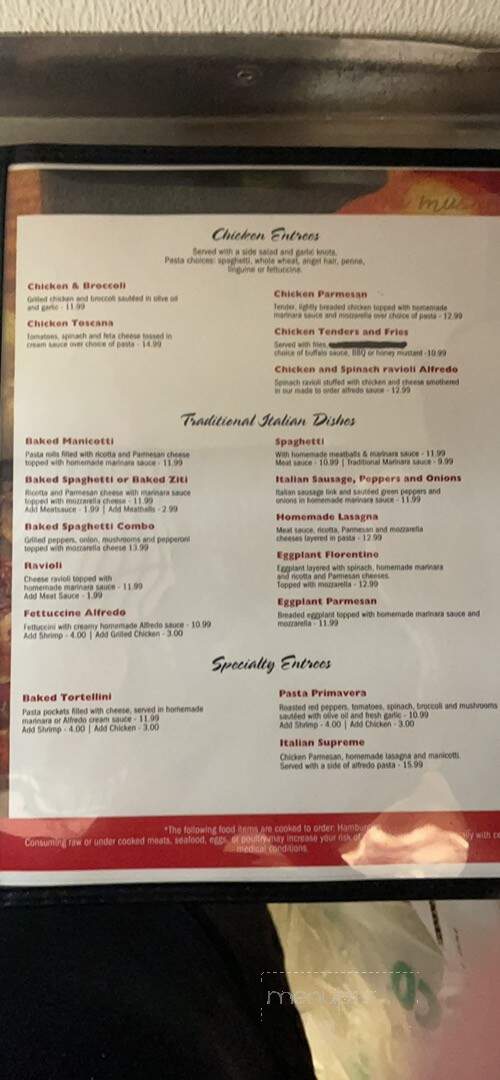 The Red Tomato - Sevierville, TN menu_pic