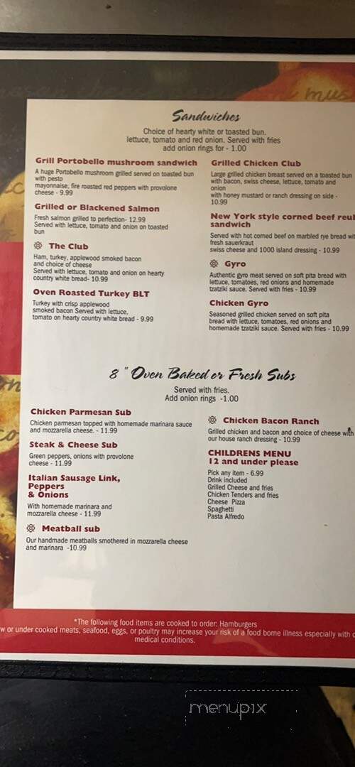 The Red Tomato - Sevierville, TN menu_pic