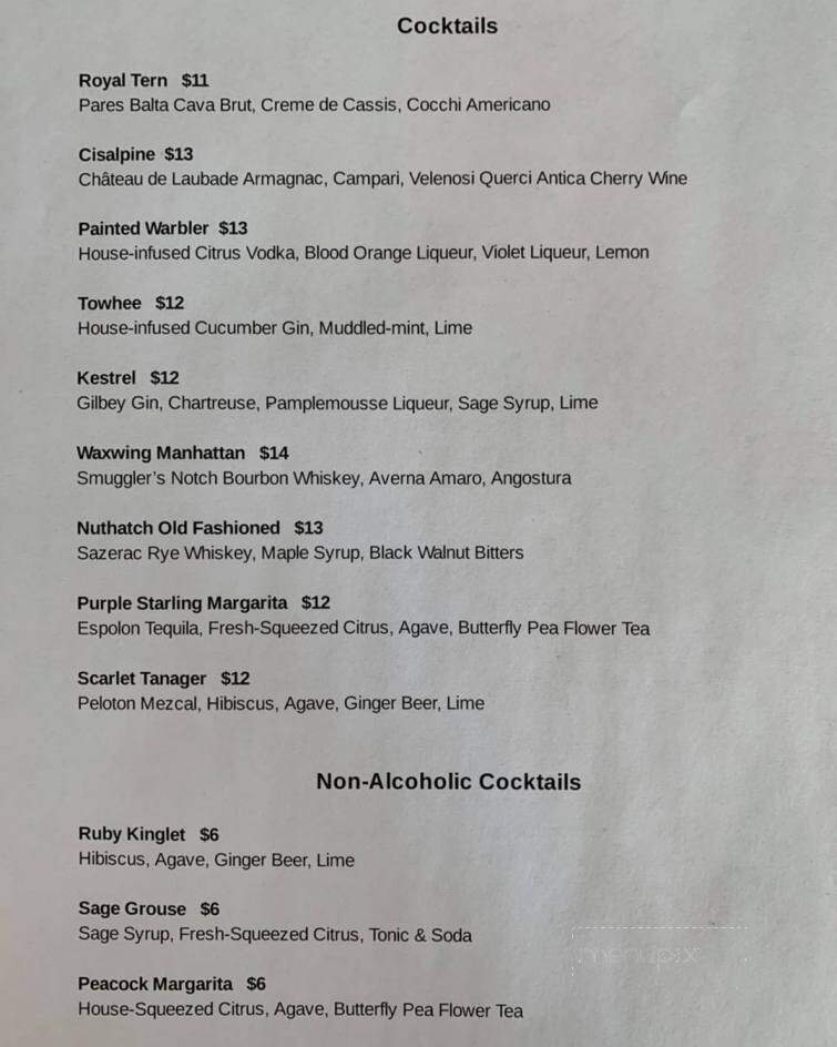 The Waxwing - Hatfield, MA menu_pic