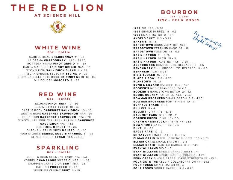 The Red Lion at Science Hill - Shelbyville, KY