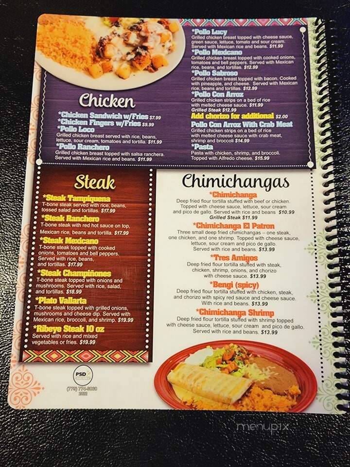 El Patron Bar & Grill - Rogersville, AL menu_pic
