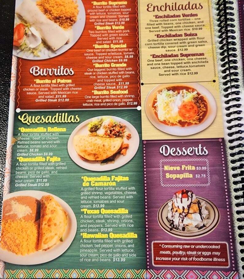 El Patron Bar & Grill - Rogersville, AL menu_pic