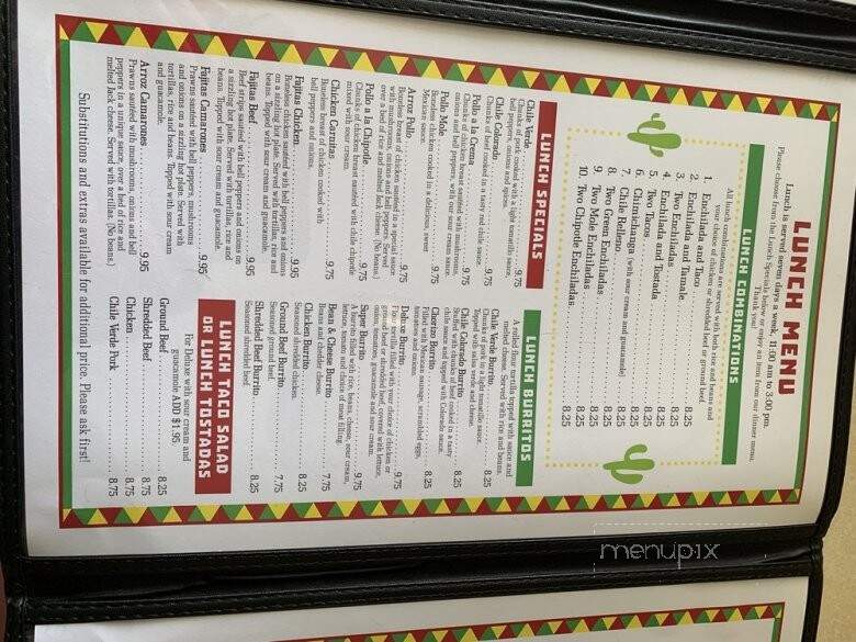 Los Guerreros Mexican Restaurant - North Bend, OR menu_pic