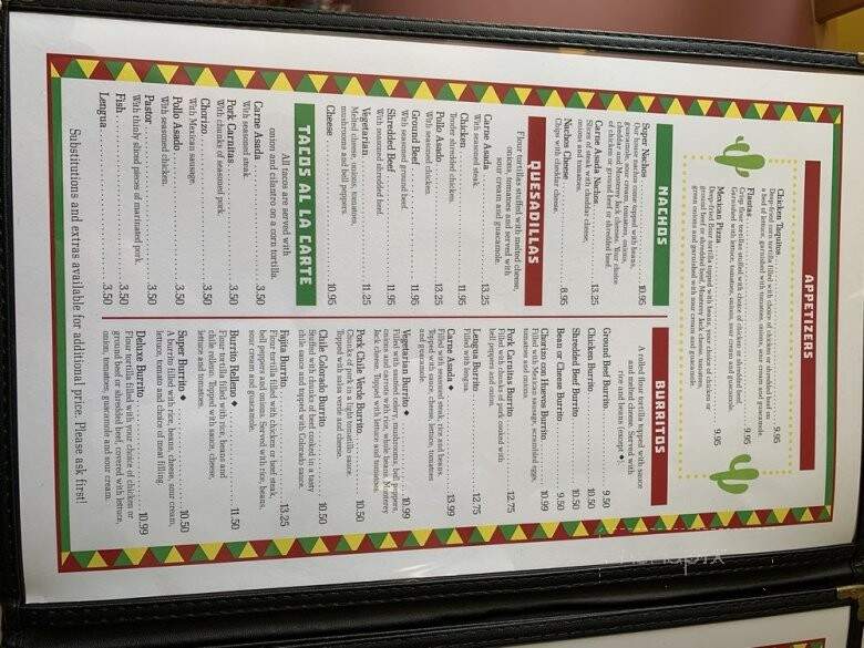 Los Guerreros Mexican Restaurant - North Bend, OR menu_pic