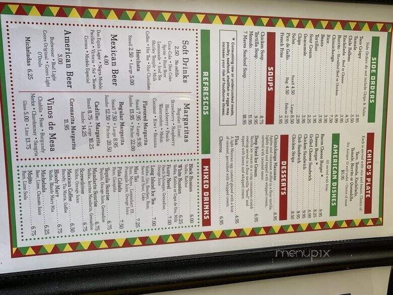 Los Guerreros Mexican Restaurant - North Bend, OR menu_pic