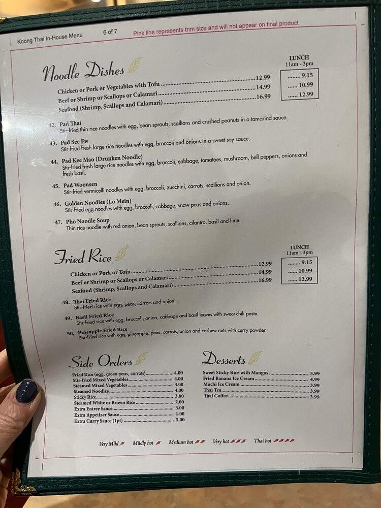 Koong Thai - Statesville, NC menu_pic