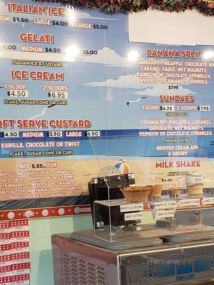 The Boardwalk Italian Ice & Creamery - Boynton Beach, FL menu_pic