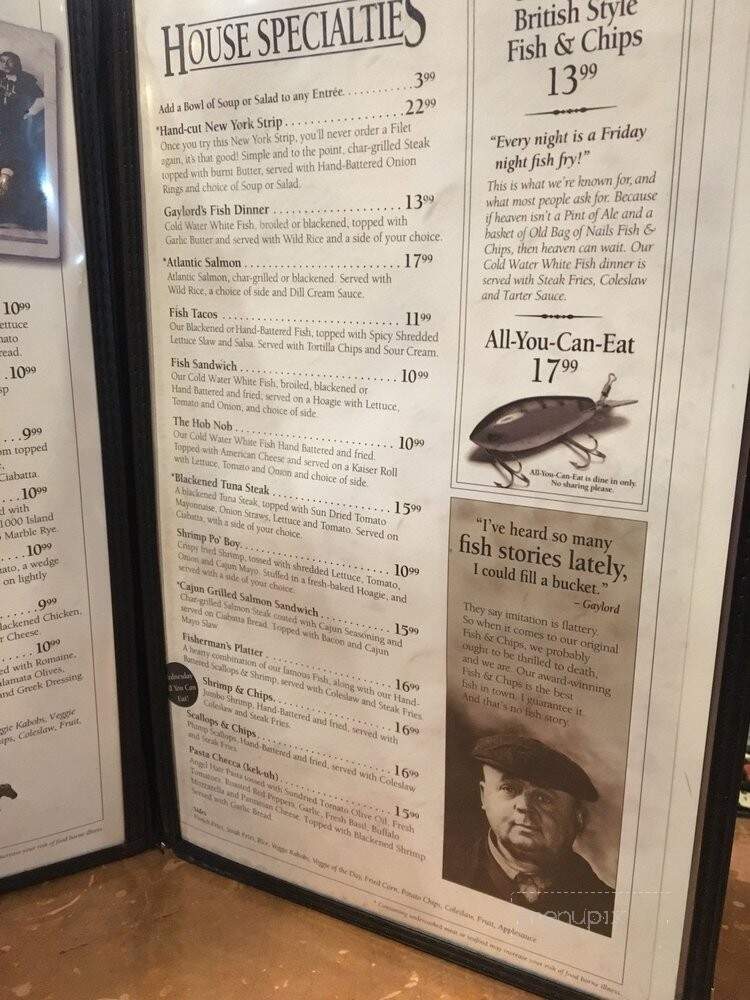 Old Bag Of Nails Pub - Delaware, OH menu_pic