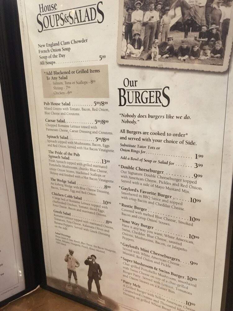 Old Bag Of Nails Pub - Delaware, OH menu_pic