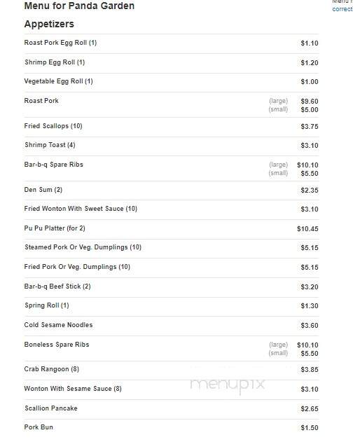 Panda Garden - Columbus, NE menu_pic