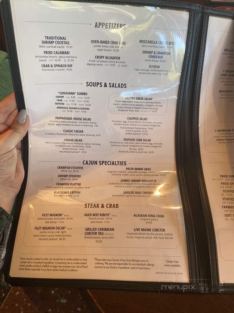 Pappadeaux Seafood Kitchen - Birmingham, AL menu_pic