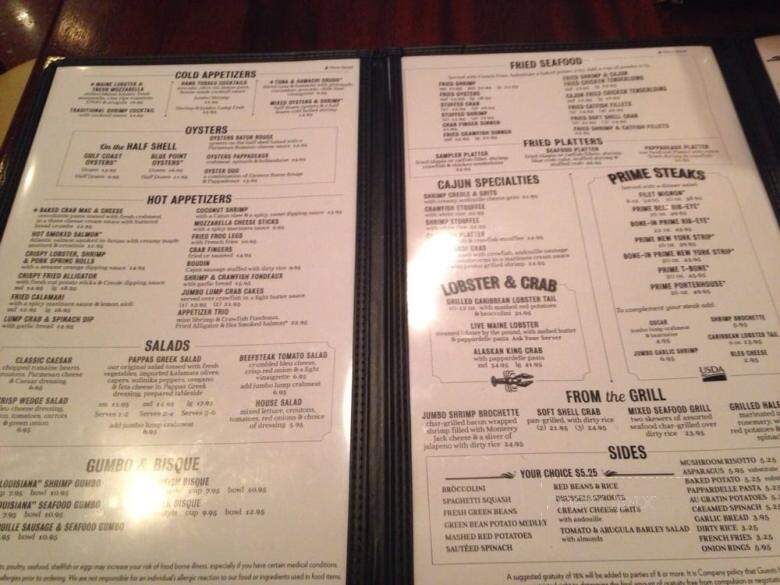 Pappadeaux Seafood Kitchen - Birmingham, AL menu_pic