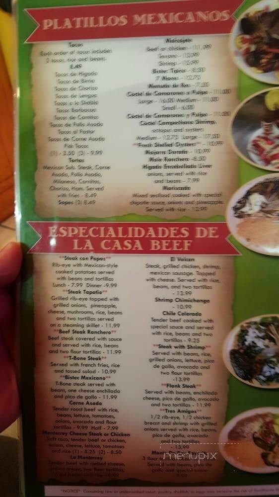 Monte Del Rey Mexican Restaurant - Clemmons, NC menu_pic