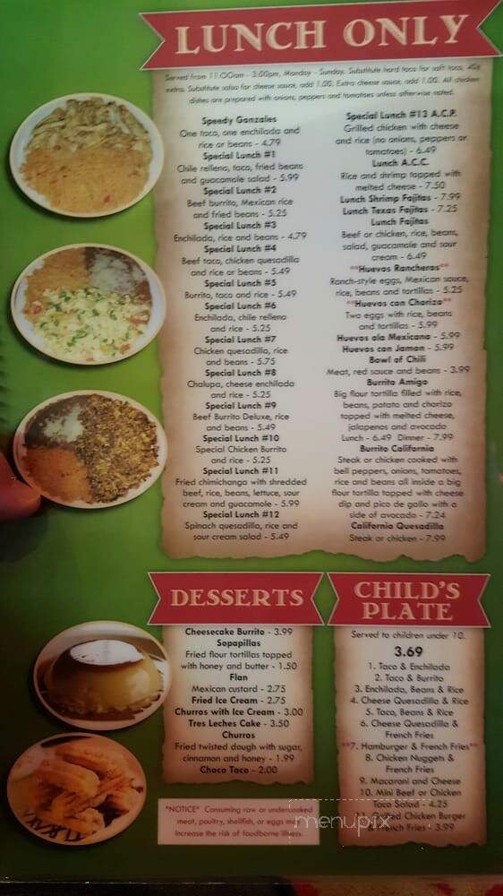 Monte Del Rey Mexican Restaurant - Clemmons, NC menu_pic