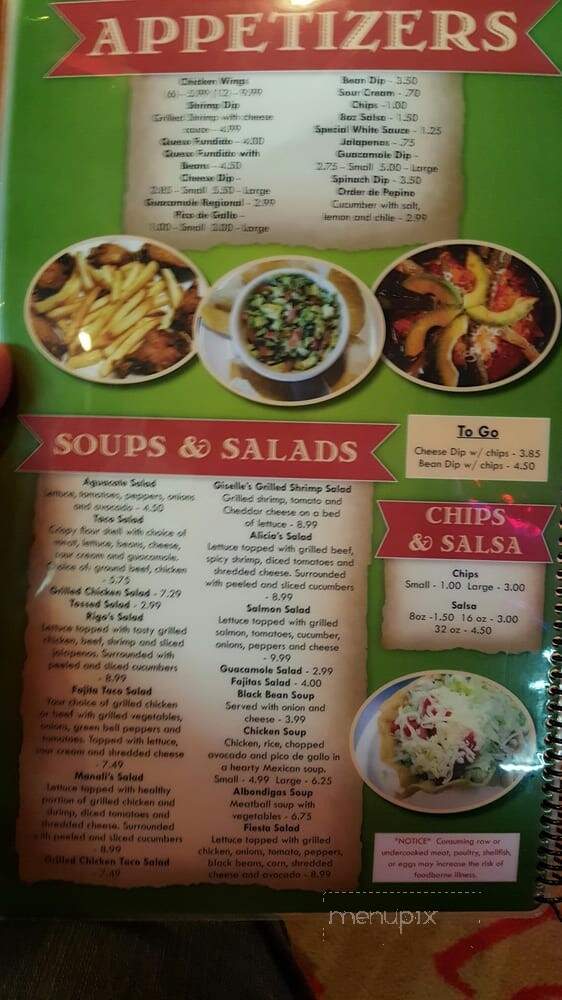 Monte Del Rey Mexican Restaurant - Clemmons, NC menu_pic