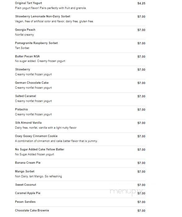 Fuzzy Peach Frozen Yogurt - Leland, NC menu_pic