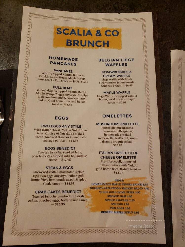 Scalia & Co Craft Kitchen and Bar - Monroe, NY menu_pic