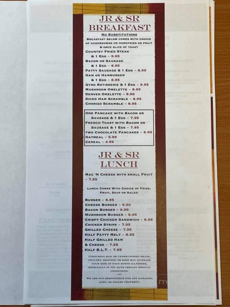 Pete's Cafe - Sonora, CA menu_pic