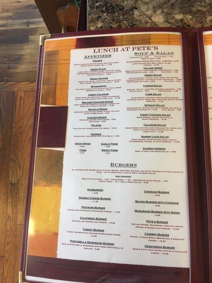 Pete's Cafe - Sonora, CA menu_pic