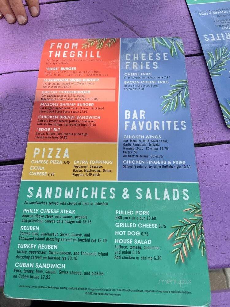 Rivers Edge Lounge & Marina - Gibsonton, FL menu_pic