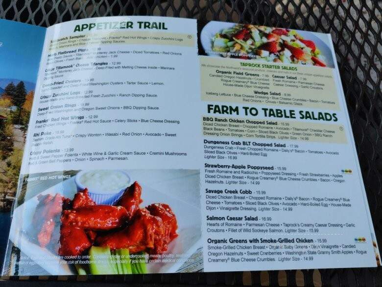 Taprock Northwest Grill - Grants Pass, OR menu_pic