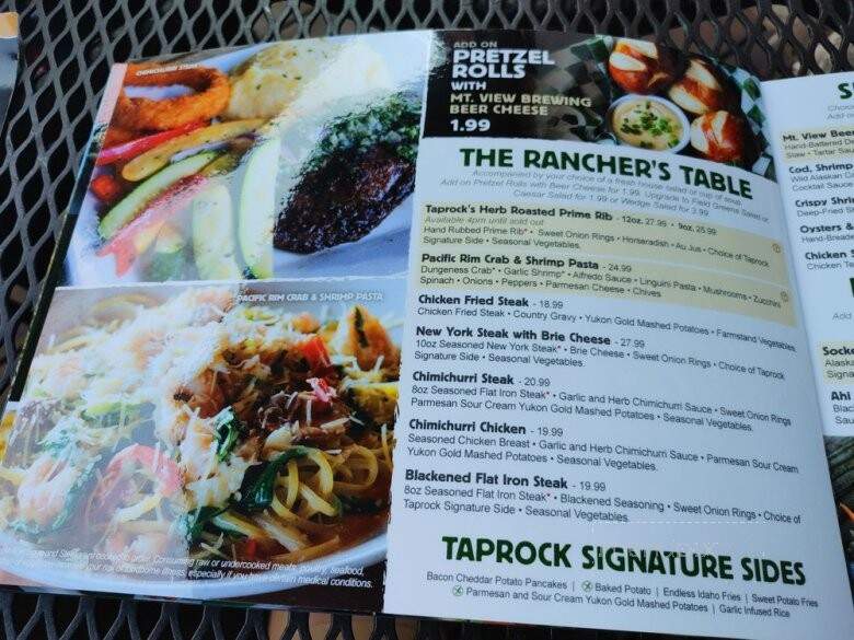 Taprock Northwest Grill - Grants Pass, OR menu_pic