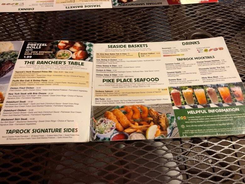 Taprock Northwest Grill - Grants Pass, OR menu_pic