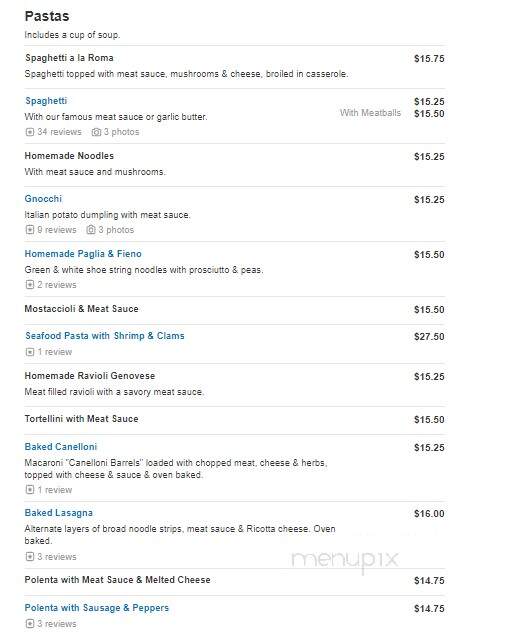 Roma Cafe - Detroit, MI menu_pic