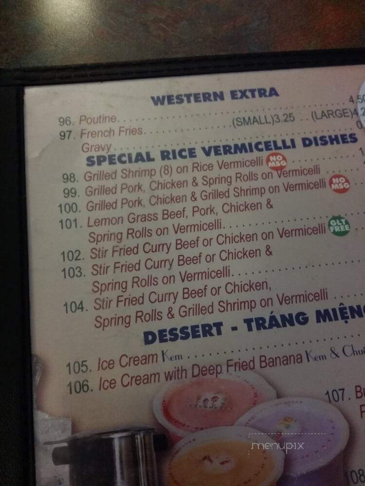 Viet West Restaurant - Calgary, AB menu_pic