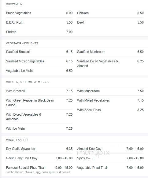Lily's Cuisine - Welland, ON menu_pic