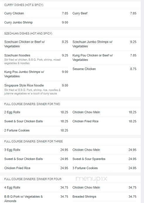 Lily's Cuisine - Welland, ON menu_pic