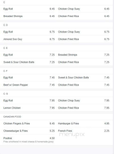Lily's Cuisine - Welland, ON menu_pic