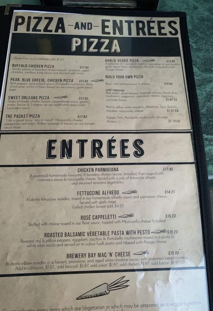 Brewery Bay Food Company - Orillia, ON menu_pic