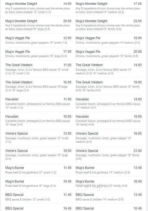 Mugavero's - Des Plaines, IL menu_pic