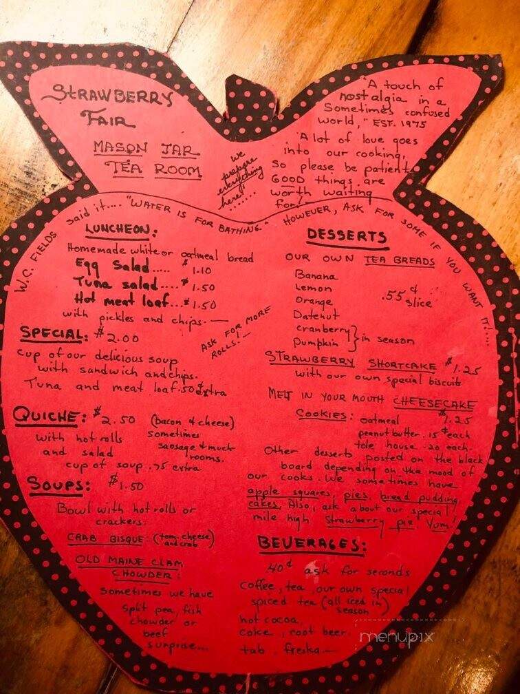 Strawberry Fair Restaurant - Norwell, MA menu_pic