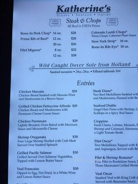 Katherine's Steakhouse - Mesquite, NV menu_pic