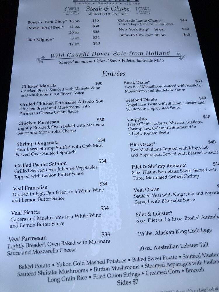 Katherine's Steakhouse - Mesquite, NV menu_pic