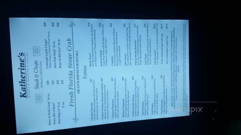Katherine's Steakhouse - Mesquite, NV menu_pic
