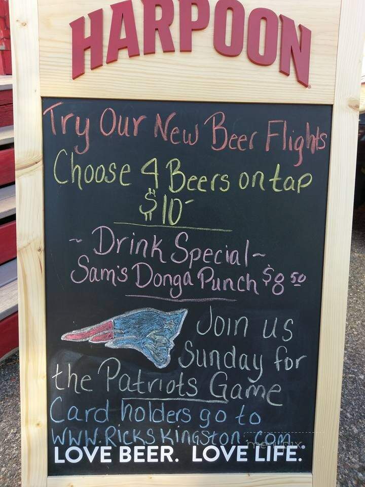 Rick's Cafe & Grill - Kingston, NH menu_pic